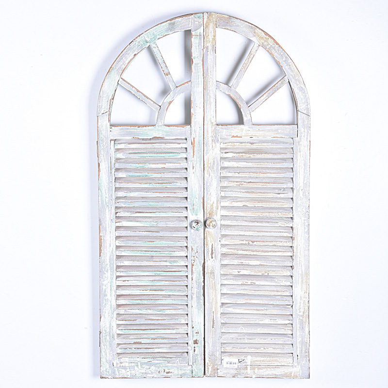 Shabby Chic Vintage Rustic White Handmade Decorative Wooden Window Shabby Chic Vintage Rustic White Handmade Decorative Wooden Window Shutter Wall Mirror