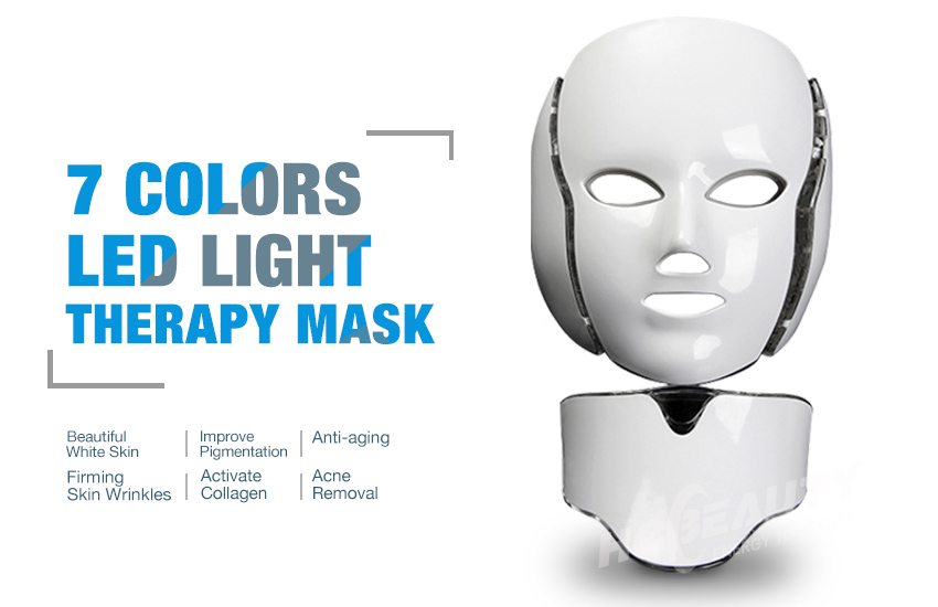 7 Colors Light Therapy Facial Acne at Home Led Mask with Neck FM8