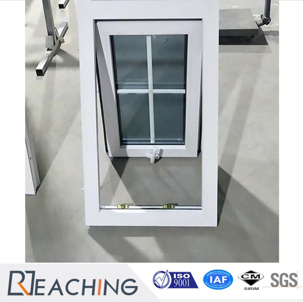 White Colour UPVC PVC Profile Tempered Glass Awning Window From